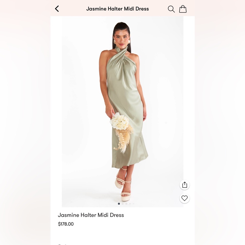 Show Me Your MuMu Sage Green Midi Dress
